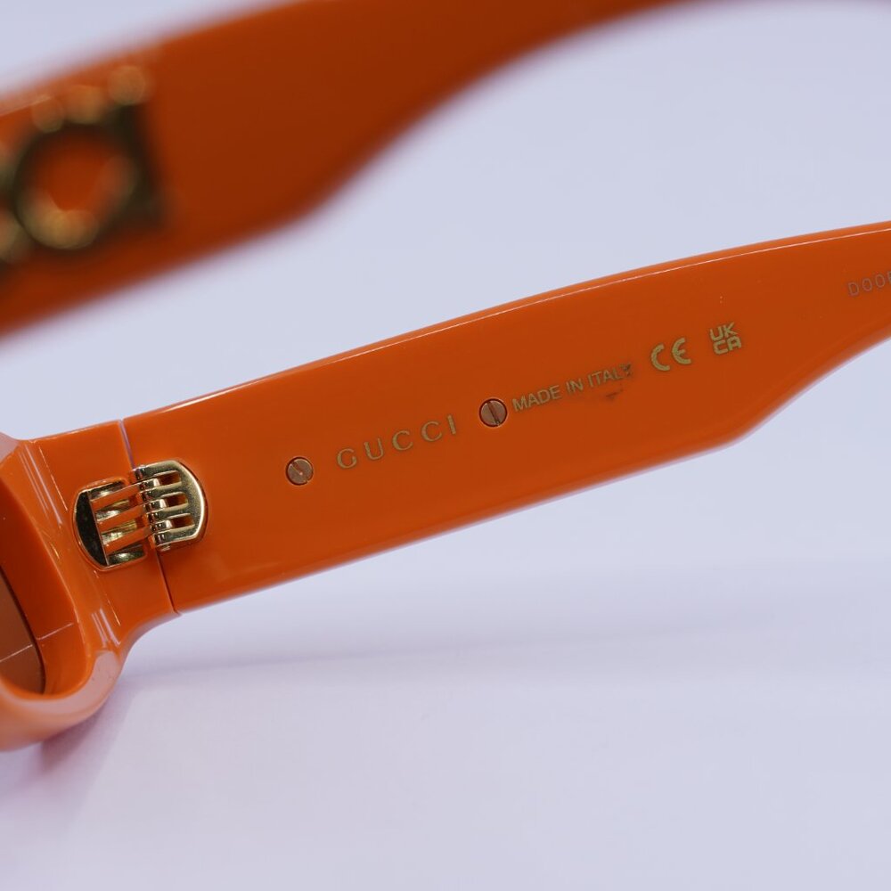 🕶️ New Gucci GG1771S 007 Sunglasses - Shiny Orange Frame, Brown Lenses - Picture 7 of 10